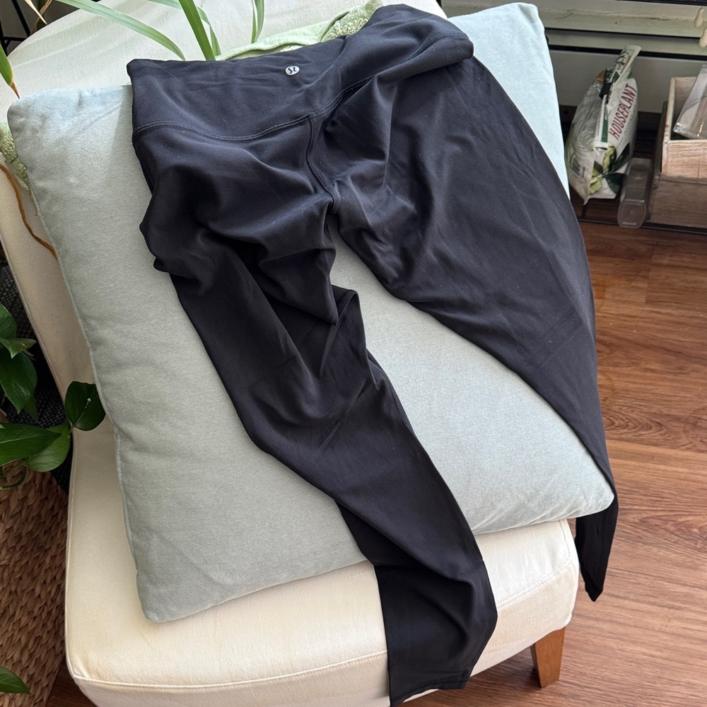 28” align high rise leggings lululemon black + free pair full length w pockets